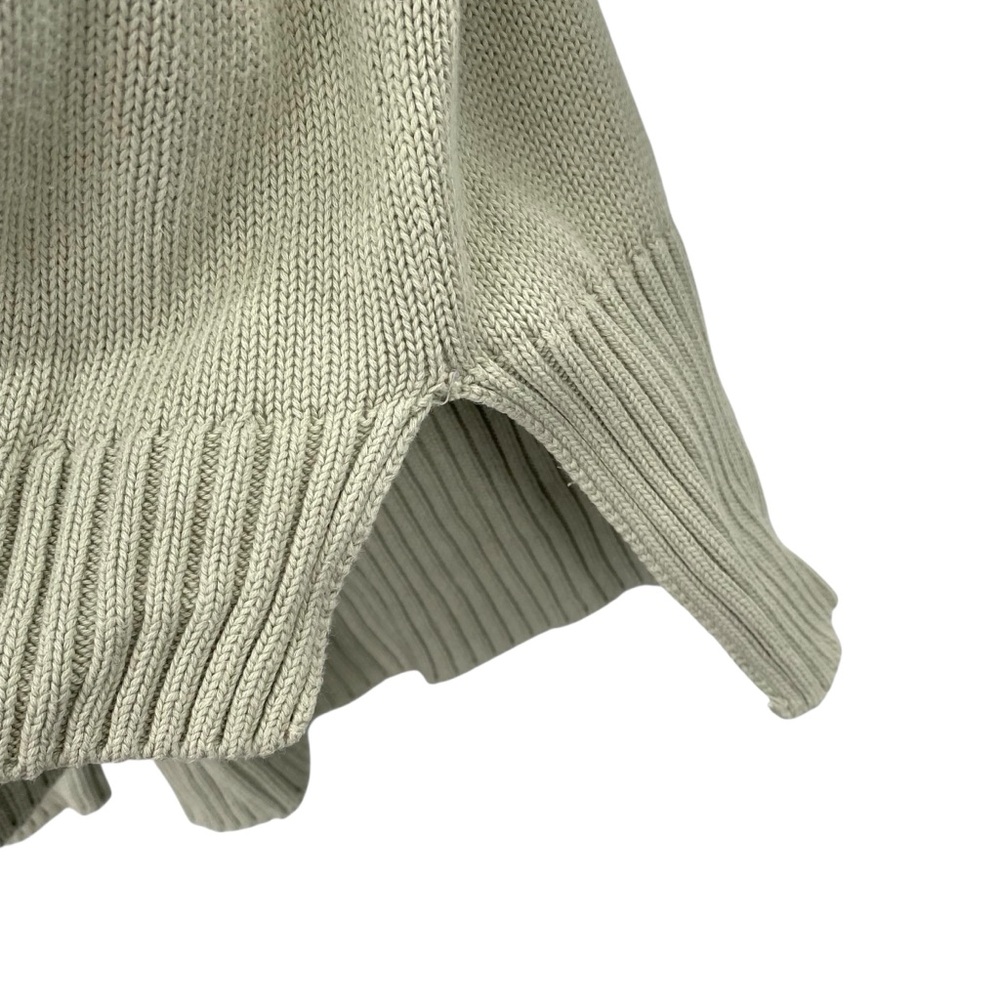 Anthropologie Able Organic Cotton Sage Green Chunky Knit Sweater - Picture 4 of 7